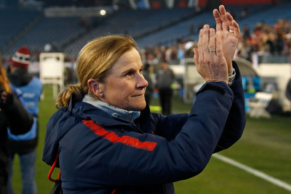 Head coach Jill Ellis of the USA leaves the field after the 2019 SheBelieves Cup match between USA and England at Nissan Stadium in Nashville, Tennessee March 2, 2019. u00e2u20acu201d AFP pic
