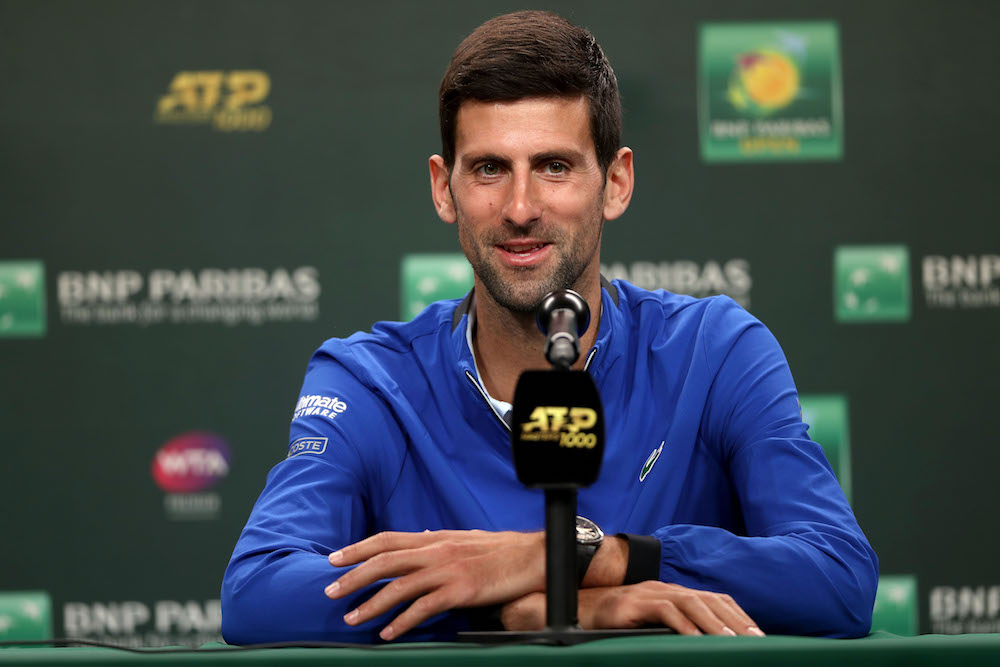 Novak Djokovic questions from the media during a press conference at the Indian Wells Tennis Garden March 7, 2019. u00e2u20acu201d AFP pic