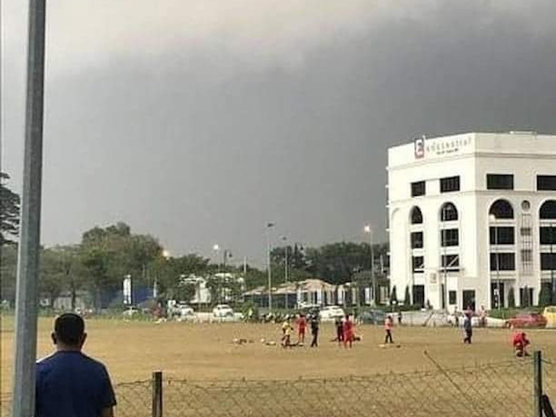 One man died while four others were injured after they were struck by lightning while playing football on an outdoor field.