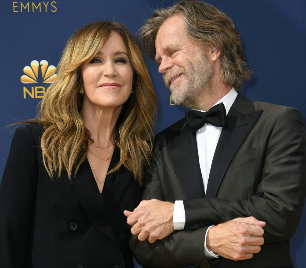 Lead actor in a comedy series nominee William H. Macy and his wife actress Felicity Huffman arrive for the 70th Emmy Awards at the Microsoft Theatre in Los Angeles, California September 17, 2018. u00e2u20acu201d AFP pic