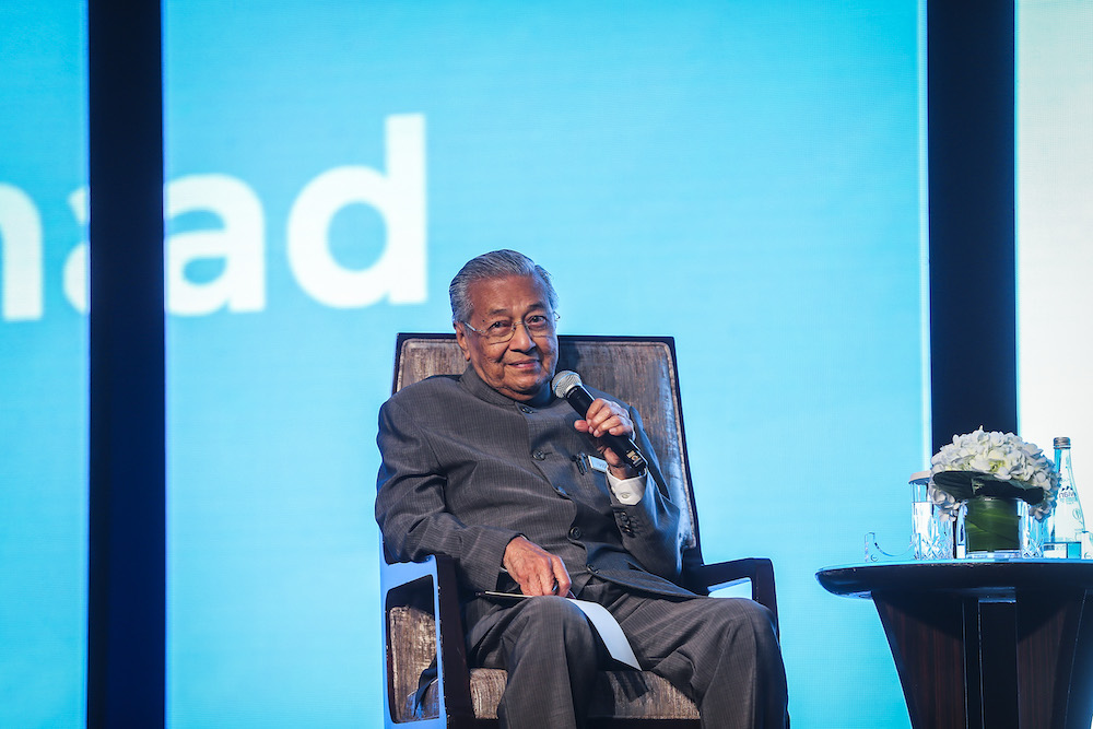 Prime Minister Tun Dr Mahathir Mohamad speaks at the Invest Malaysia 2019 conference in Kuala Lumpur March 19, 2019. u00e2u20acu201d Picture by Firdaus Latif