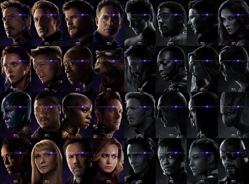 The portrait posters have given fans a clearer indication of who survived post-snap. u00e2u20acu201d Picture courtesy of Twitter/MCU_Direct