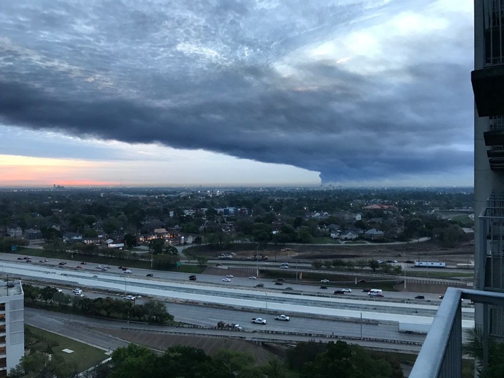 Smoke covers the Houston area from a fire burning at the Intercontinental Terminals Company in Deer Park, east of Houston, Texas, US, March 18, 2019. u00e2u20acu201d Michael Sahrman/Handout pic via Reuters
