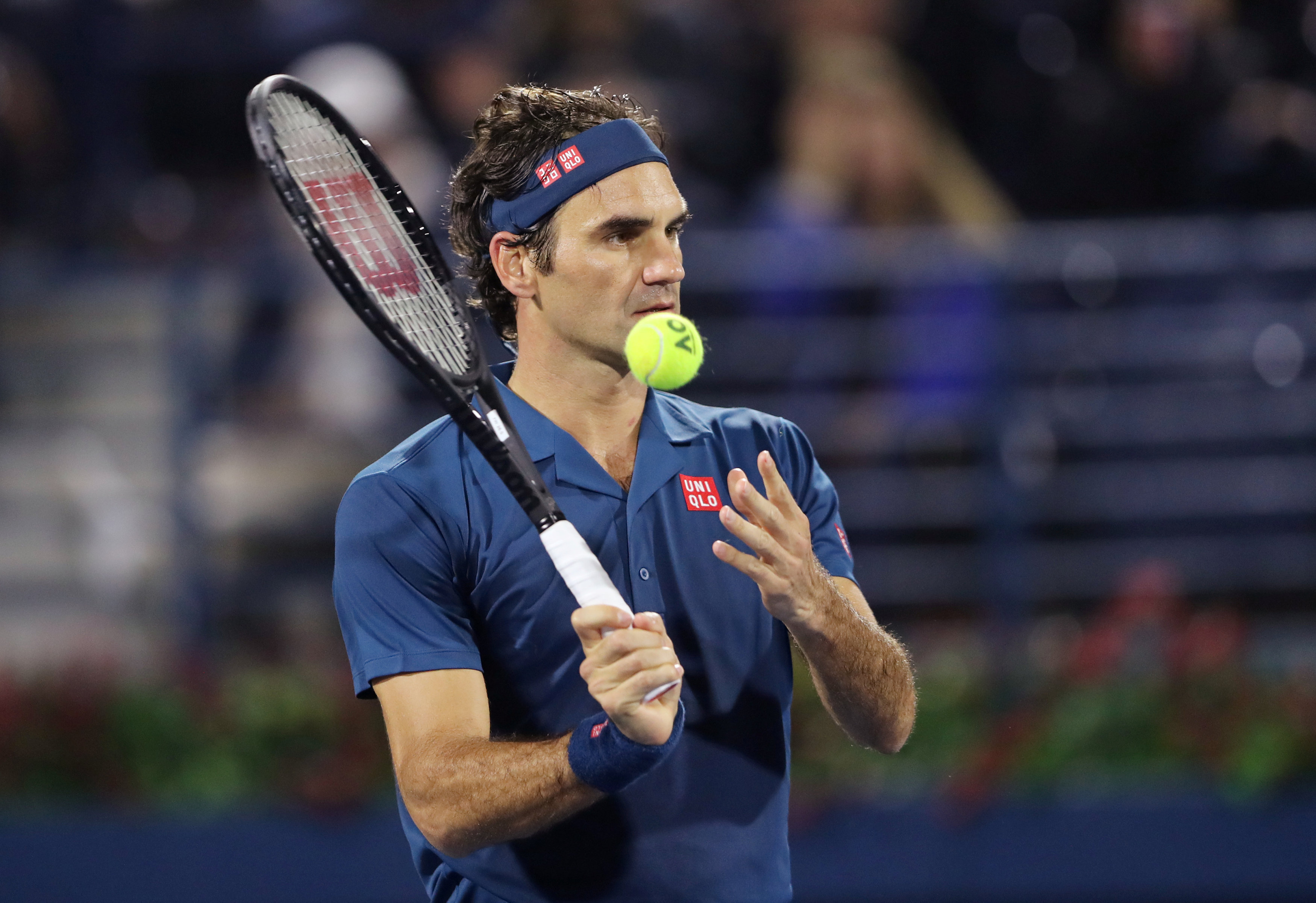 Roger Federer in action during his semi-final match against Borna Coric at the Dubai Duty Free Tennis Stadium March 1, 2019. u00e2u20acu201d Reuters pic