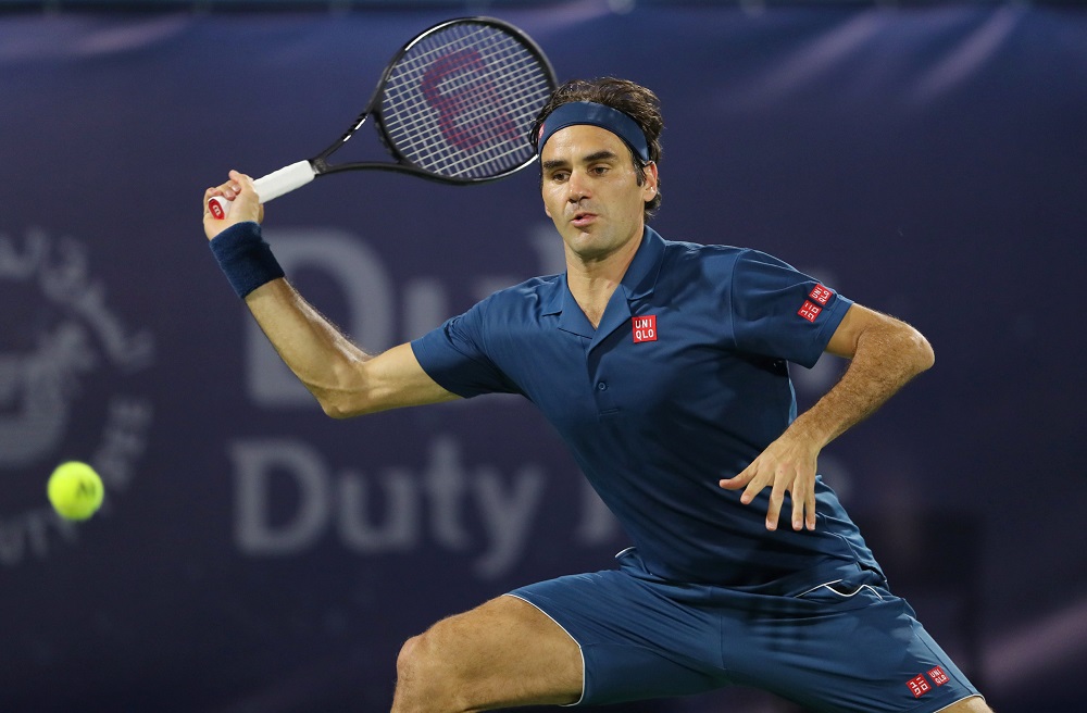 Roger Federer in action during his semi-final match against Borna Coric at the Dubai Duty Free Tennis Stadium in Dubai March 1, 2019. u00e2u20acu201d Reuters pic