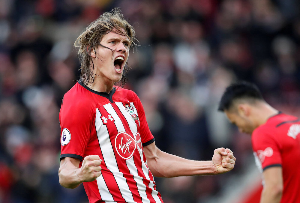 Southamptonu00e2u20acu2122s Jannik Vestergaard celebrates after their Premier League match against Tottenham Hotspur at St Maryu00e2u20acu2122s Stadium in Southampton March 9, 2019. u00e2u20acu201d Reuters pic