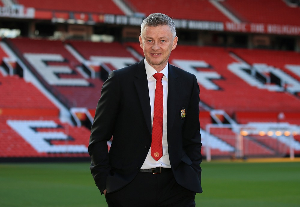 Manchester United manager Ole Gunnar Solskjaer on the pitch at the Old Trafford in Manchester March 28, 2019. u00e2u20acu201d Reuters pic