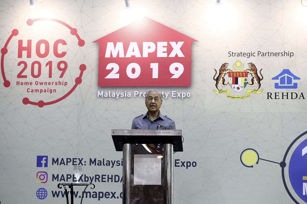 Prime Minister Tun Dr Mahathir Mohamad speaks during the launch of the Home Ownership Campaign at the Kuala Lumpur Convention Centre March 1, 2019. u00e2u20acu201d Picture by Yusof Mat Isa