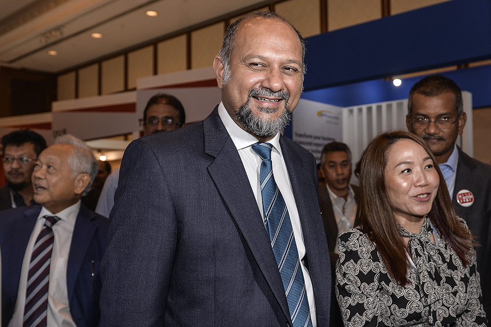 Communication and Multimedia Minister Gobind Singh Deo at the launch of the Cyberjaya Infra Conference and Exhibition 2019 in Cyberjaya  March 04, 2019. u00e2u20acu201d Picture by Miera Zulyana
