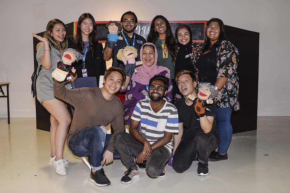 University students to highlight child sexual abuse issues through a puppetry show. — Pictures by Miera Zulyana 