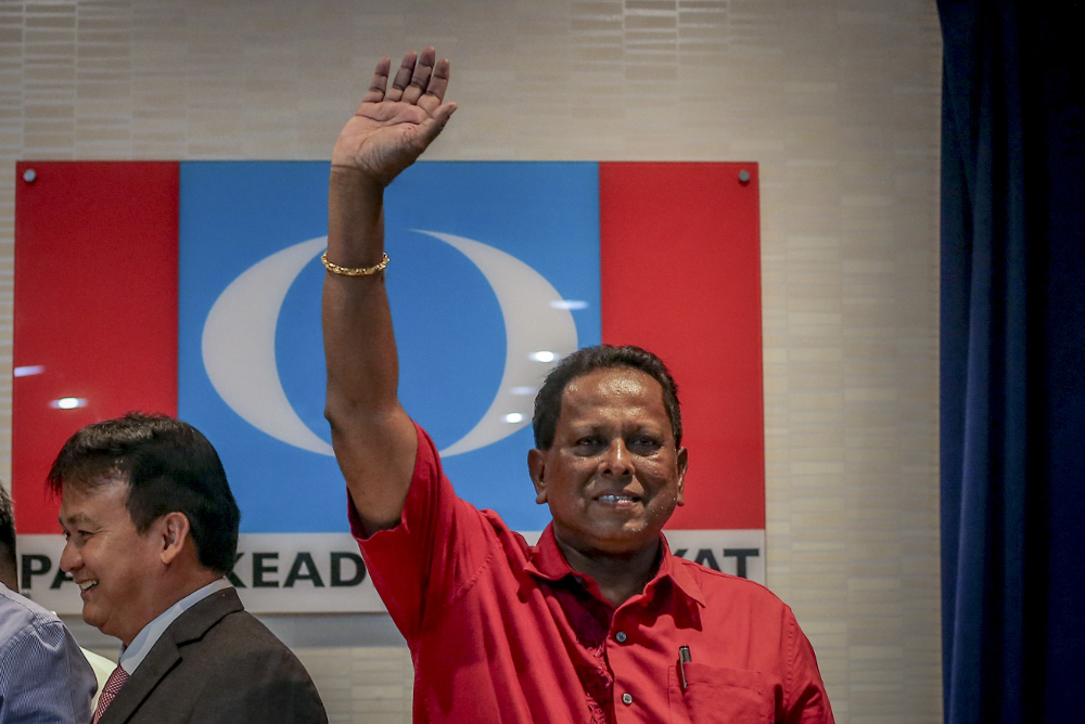 PKR candidate Dr Streram Sinnasamy for Rantau by-election during a press conference in Petaling Jaya March 11, 2019. u00e2u20acu201d Picture by Firdaus Latif 
