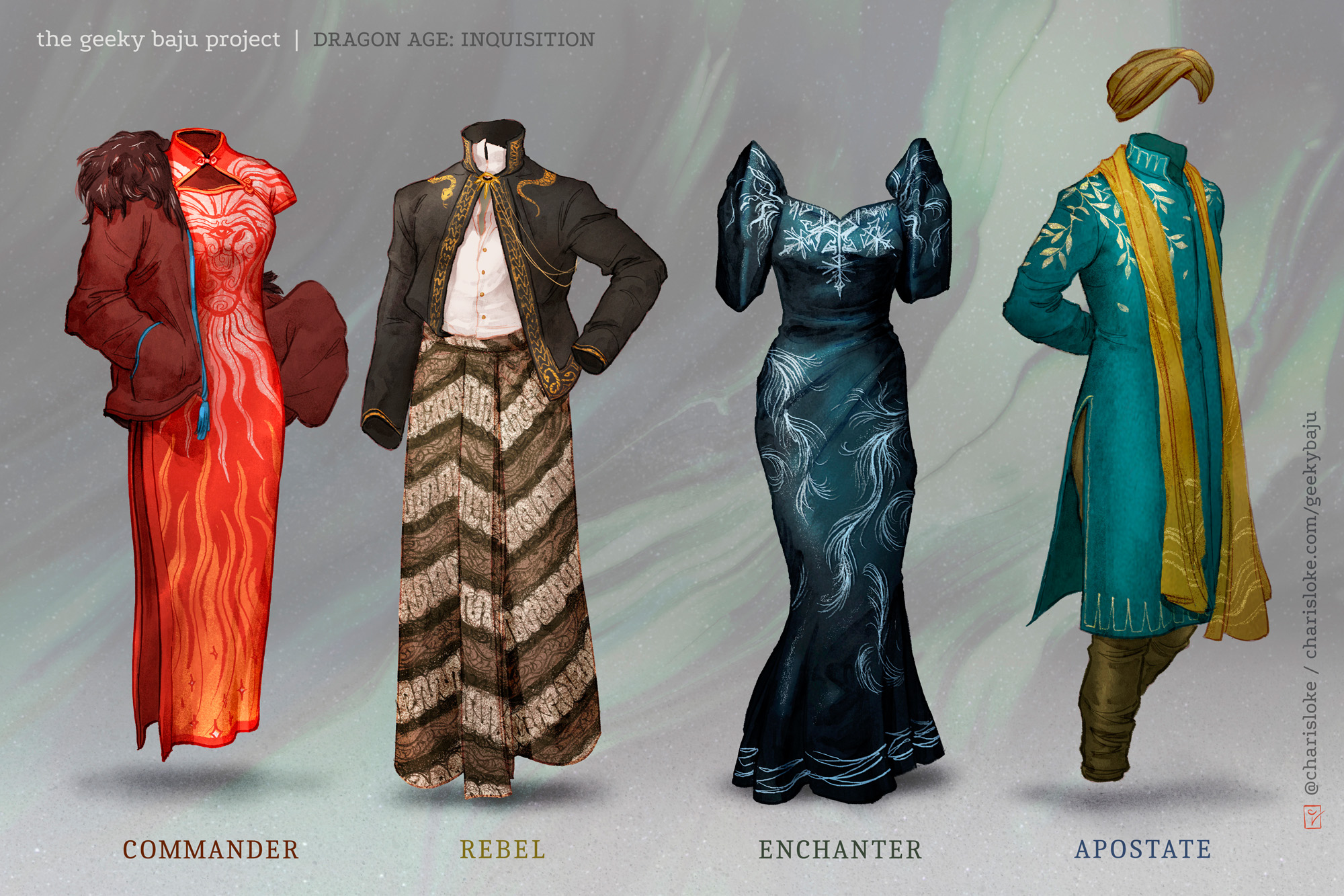 For the 'Dragon Age: Inquisition' series, Loke turned to China, Indonesia, and the Philippines for inspiration.