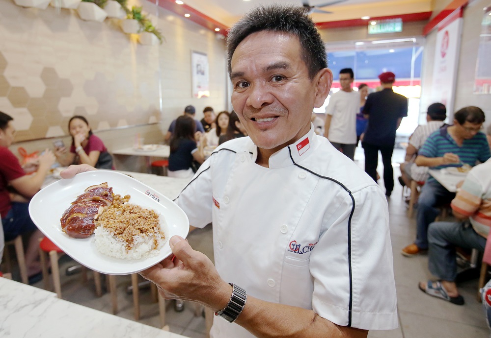 Chan Hon Meng with his famous Hong Kong soy sauce chicken rice. 