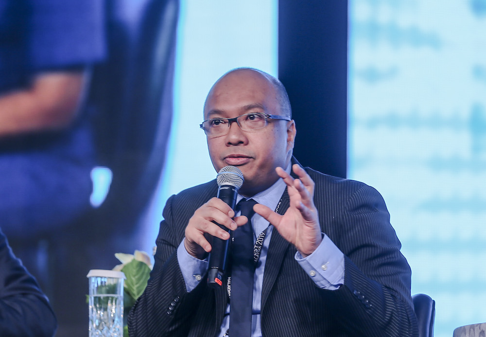 PNB president and CEO Datuk Abdul Rahman Ahmad speaks during a panel discussion at Invest Malaysia 2019 in Kuala Lumpur March 19, 2019. u00e2u20acu201d Picture by Firdaus Latif