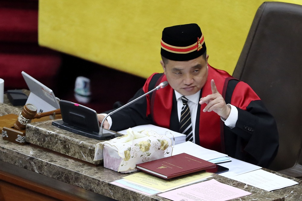 Selangor State Assembly Speaker Ng Suee Lim speaks during the Selangor State Assembly session in Shah Alam March 19, 2019. u00e2u20acu201d Picture by Yusof Mat Isa