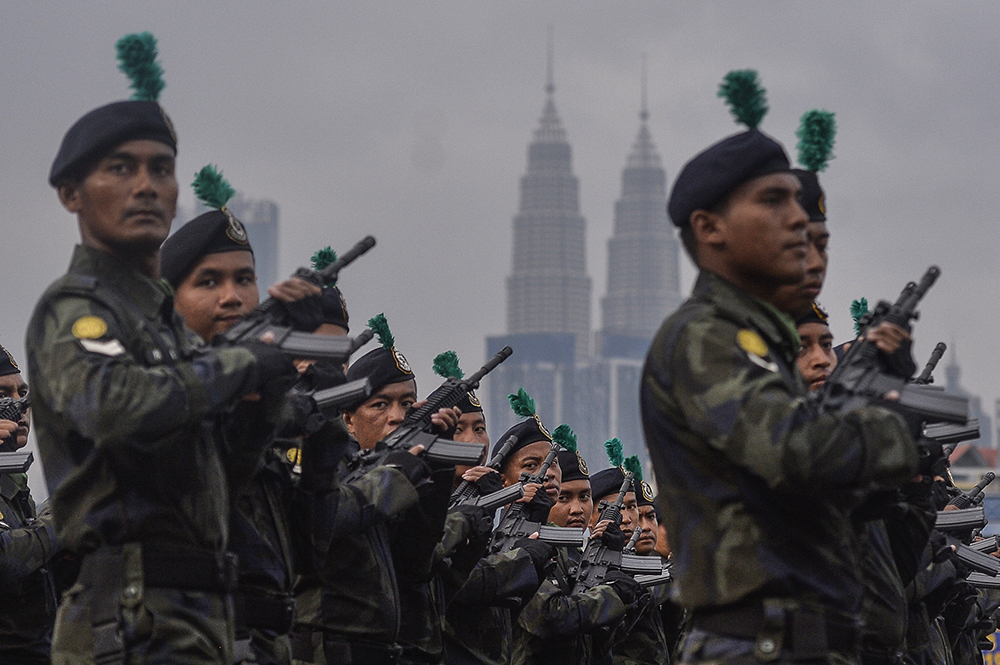 General view of the 212th Police Day Parade at the Police Training Centre (Pulapol) in Kuala Lumpur March 25, 2019. — Picture by Miera Zulyana