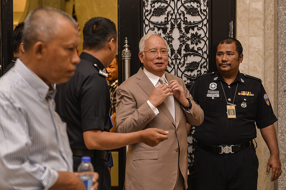Former prime minister Datuk Seri Najib Razak arrives at the Federal Court in Putrajaya March 27, 2019. u00e2u20acu201d Picture by Miera Zulyana