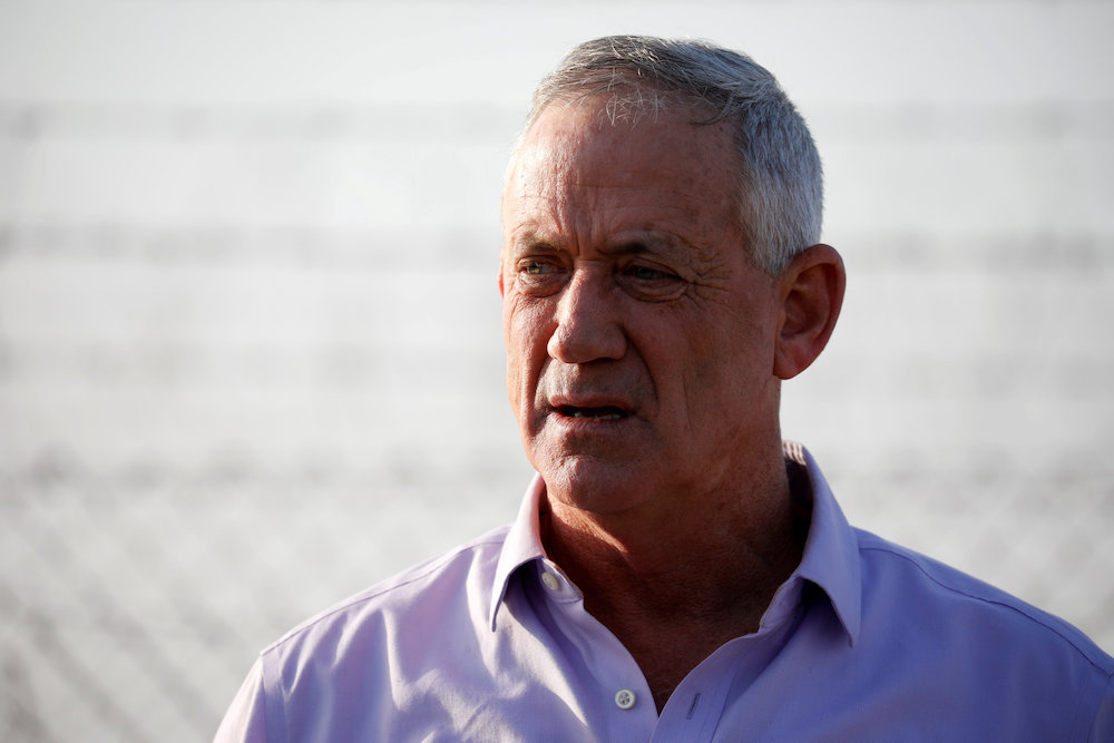 Benny Gantz, head of Blue and White party speaks to the media in Kibbutz Nir-Am, Israel March 15, 2019 u00e2u20acu201d Reuters pic