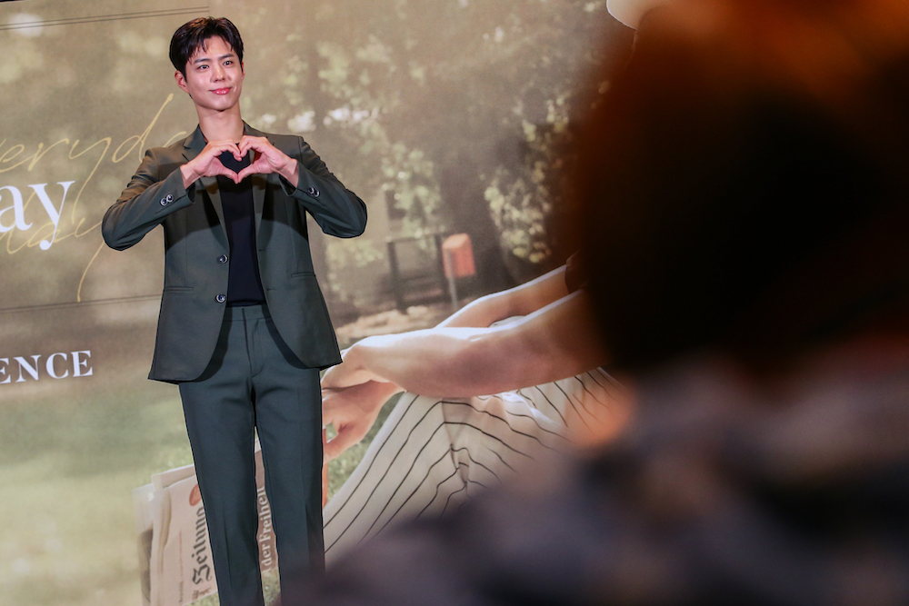 The young actor spoke about the similarities and differences between him and the character Jin-hyuk from Encounter. — Picture by Hari Anggara