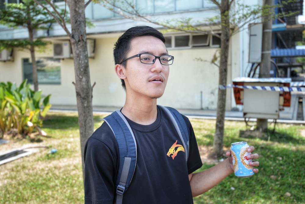 Farhan Fakrullah, Chemical Engineering first year, speaks to reporters during the street polling session at Universiti Malaya, Petaling Jaya March 22, 2019. u00e2u20acu201d Picture by Shafwan Zaidon