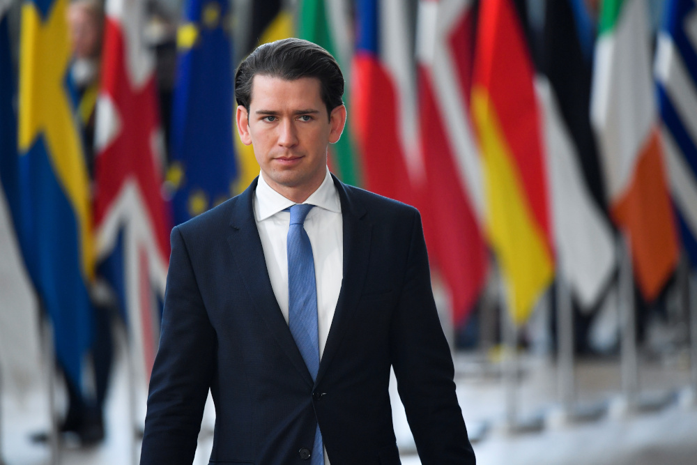 Austrian Chancellor Sebastian Kurz arrives at a European Union leaders summit in Brussels, Belgium March 22, 2019. u00e2u20acu201d Reuters pic 