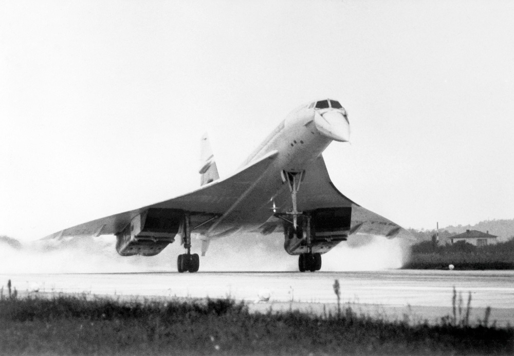 In this file photograph taken on October 1, 1969, Concorde 001, the Franco-British supersonic aircraft, is seen landing after its first supersonic flight in Toulouse. u00e2u20acu201d AFP pic     