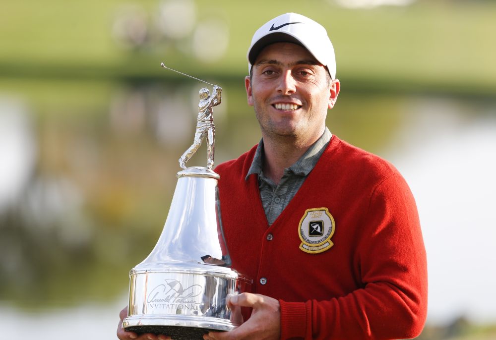 Francesco Molinari with the winneru00e2u20acu2122s trophy after winning the 2019 Arnold Palmer Invitational golf tournament at the Bay Hill Club & Lodge. u00e2u20acu201d Reuters pic