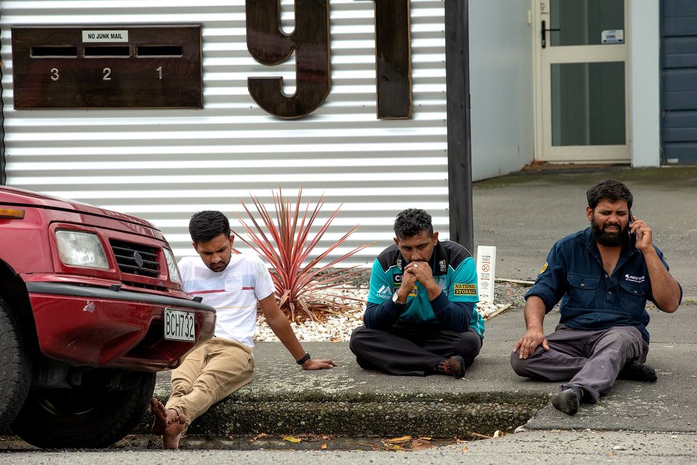Grieving members of the public following a shooting at the Al Noor mosque in Christchurch, New Zealand, March 15, 2019. u00e2u20acu201d Reuters pic