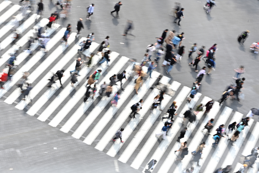 People walking across the landmark pedestrian crossing in Tokyou00e2u20acu2122s Shibuya district March 28, 2018. u00e2u20acu201d AFP pic 