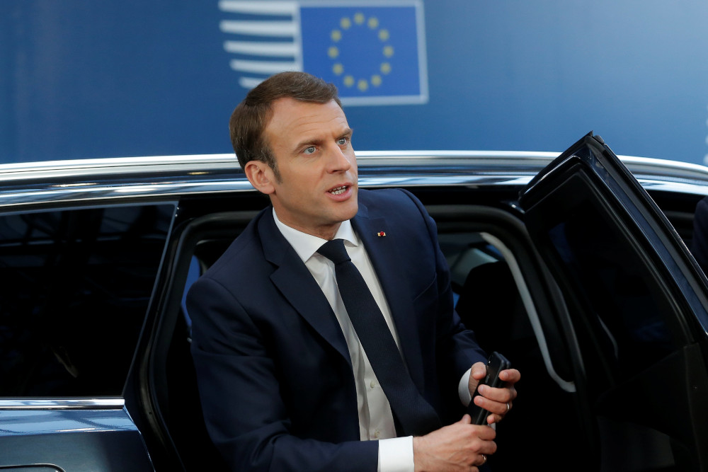 French President Emmanuel Macron arrives at a European Union leaders summit in Brussels, Belgium March 22, 2019. u00e2u20acu201d Reuters pic 