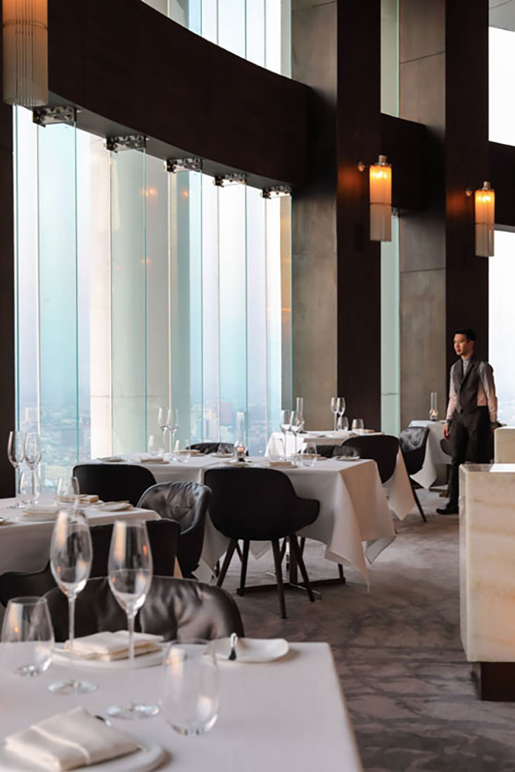 Classy interior and warm service.
