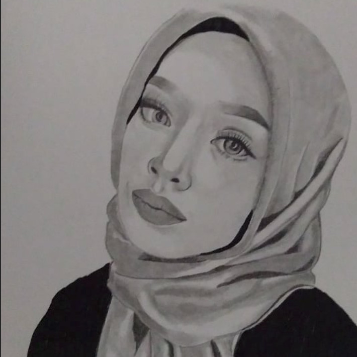 One of the commissioned portraits drawn by Nur Aisyah Muhammad Fairuz. u00e2u20acu201d Picture from Instagram/the.elesya