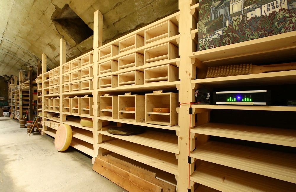 The control panel of the hifi system used to mature wheels of cheese is pictured in the K3 cellar during a media presentation of the experiment to ‘insonify’ cheese with different types of music by the University of the Arts in Burgdorf, Switzerland March 13, 2019. — Reuters pic     