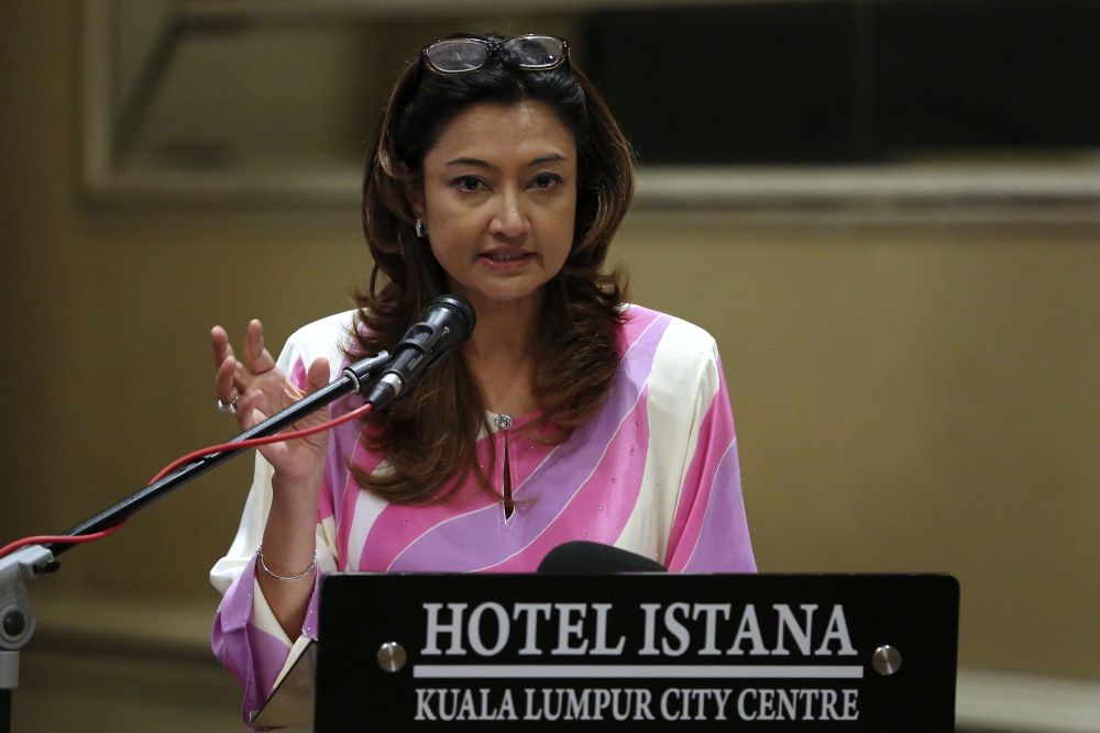 Sisters in Islam (SIS) programme manager Shareena Sheriff speaks during the launch of 2018 Telenisa Statistic book in Kuala Lumpur March 8, 2019. u00e2u20acu2022 Picture by Yusof Mat Isa