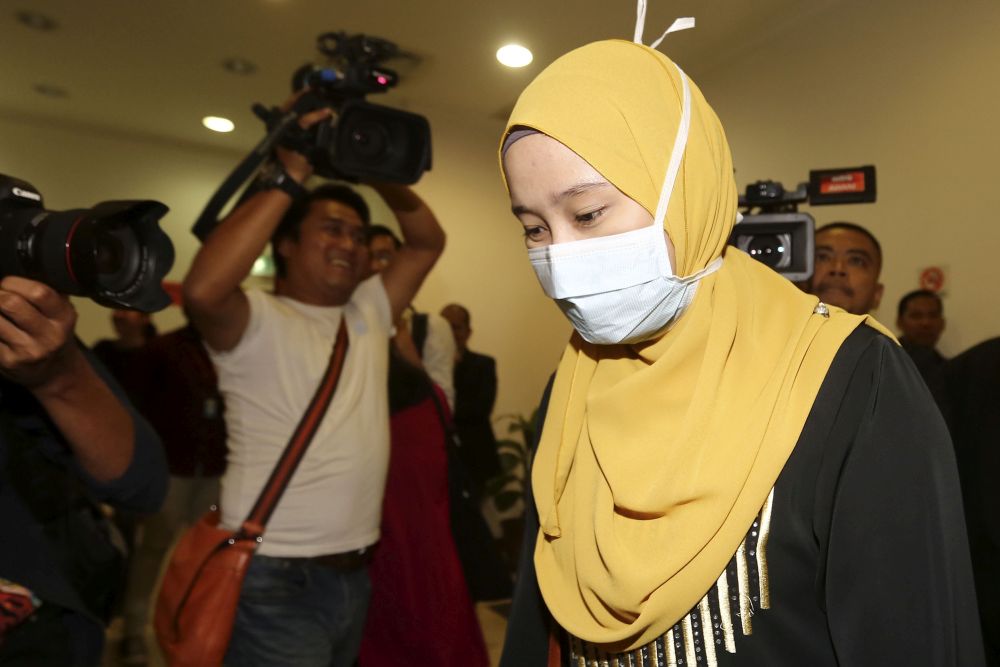 Siti Syafika Amira Mohd Rasani attends the inquest into the death of fireman Muhammad Adib Mohd Kassim at the Shah Alam High Court March 27, 2019. u00e2u20acu201d Picture by Yusof Mat Isa