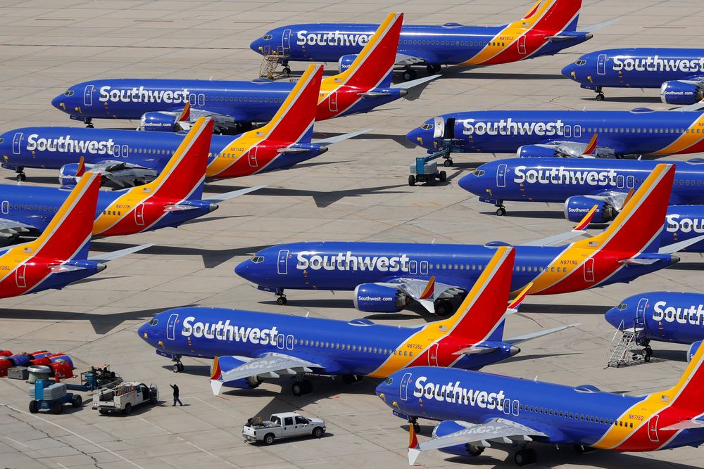 A number of grounded Southwest Airlines Boeing 737 MAX 8 aircraft are shown parked at Victorville Airport in Victorville, California, US, March 26, 2019. u00e2u20acu201d Reuters pic