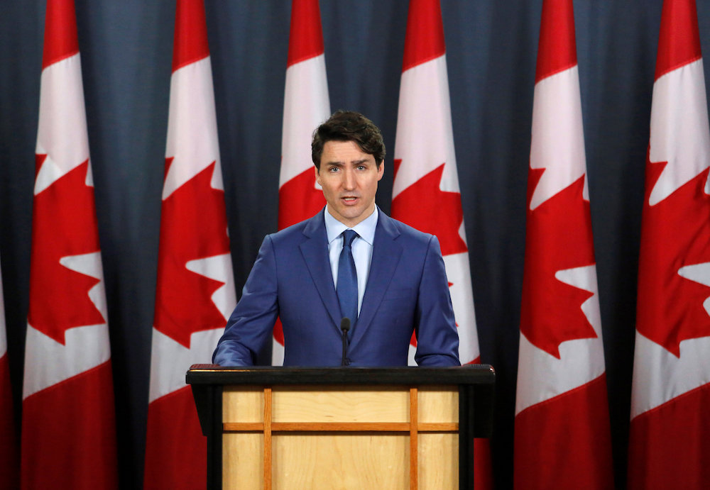 Canadau00e2u20acu2122s Prime Minister Justin Trudeau speaks at a news conference in Ottawa, Ontario, Canada, March 7, 2019. u00e2u20acu2022 Reuters picnn