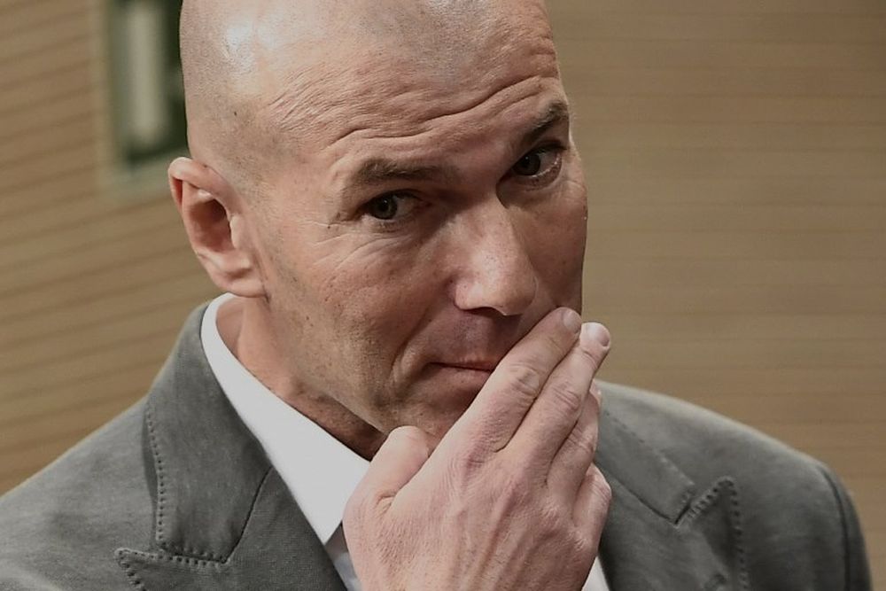 Real Madridu00c2u00b4s newly appointed French coach Zinedine Zidane arrives to give a press conference on March 11, 2019 in Madrid. u00e2u20acu201d AFP pic