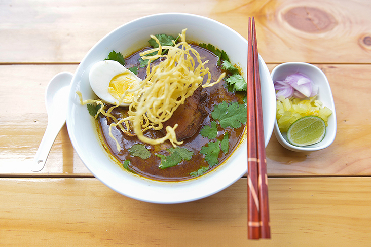For lunch, 'khao soi', a northern Thai specialty takes centrestage.