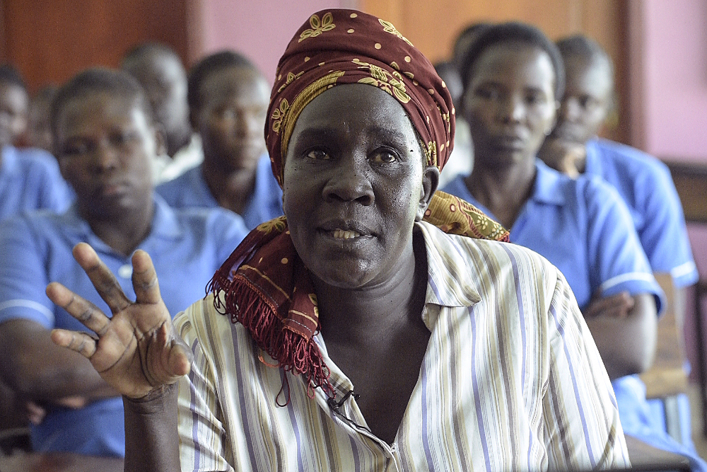Grace Losio, 50, who teaches a midwifery class at the Kajo Keji Health Sciences Institute, speaks during an interview with AFP in Juba on March 2, 2019. u00e2u20acu201d AFP pic