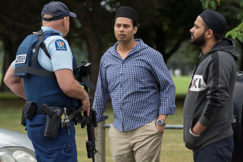 Witnesses and police at the south end of Deans Avenue after a shooting incident at the Al Noor mosque in Christchurch, New Zealand March 15, 2019. u00e2u20acu201d Reuters pic