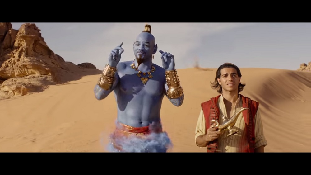 A screengrab from Disneyu00e2u20acu2122s u00e2u20acu02dcAladdinu00e2u20acu2122 that stars Will Smith.