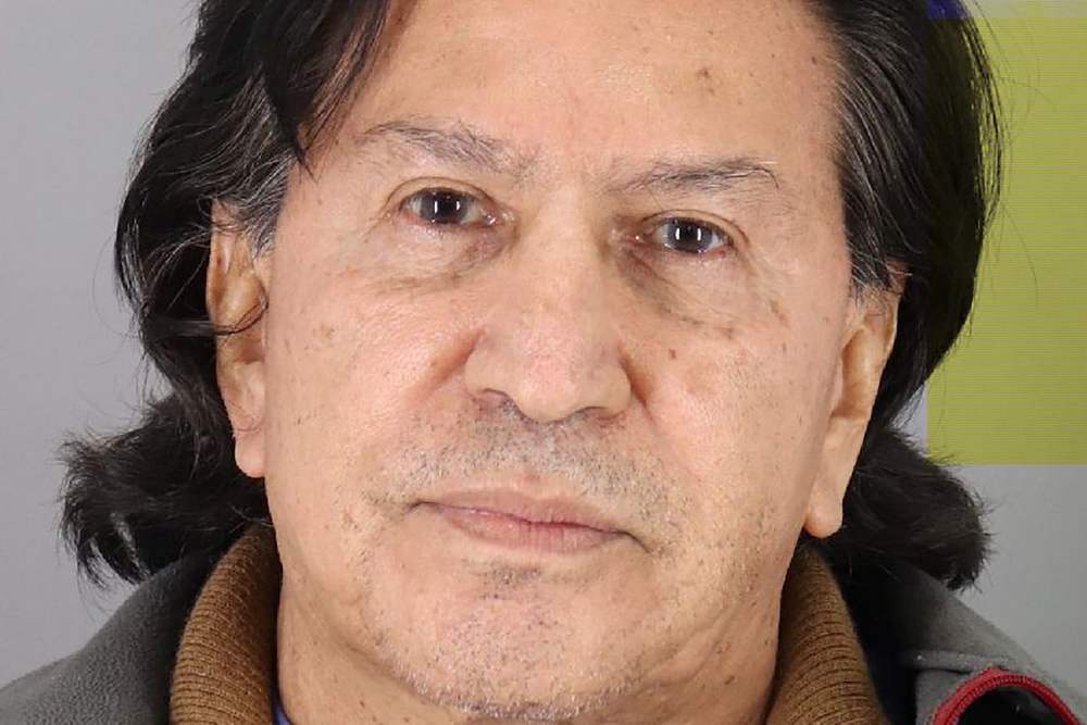 Peru's former president Alejandro Toledo Manrique poses in a police booking photo at San Mateo County jail in Redwood City, California March 18, 2019. u00e2u20acu201d San Mateo County Sheriff's Office handout via Reuters