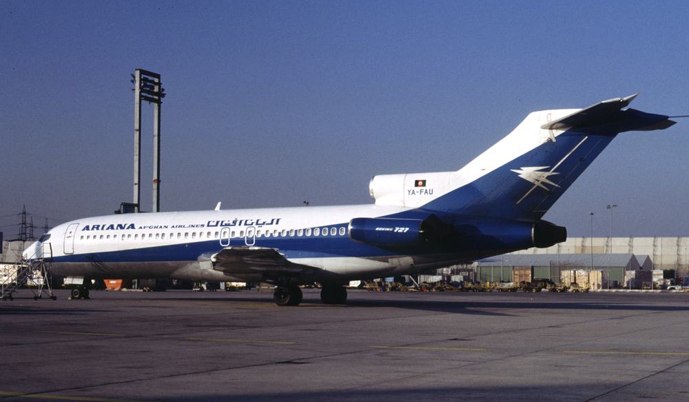An Afghan Ariana airliner Boeing-727-100 is shown in an undated photo at Frankfurt airport. u00e2u20acu201d Reuters file pic