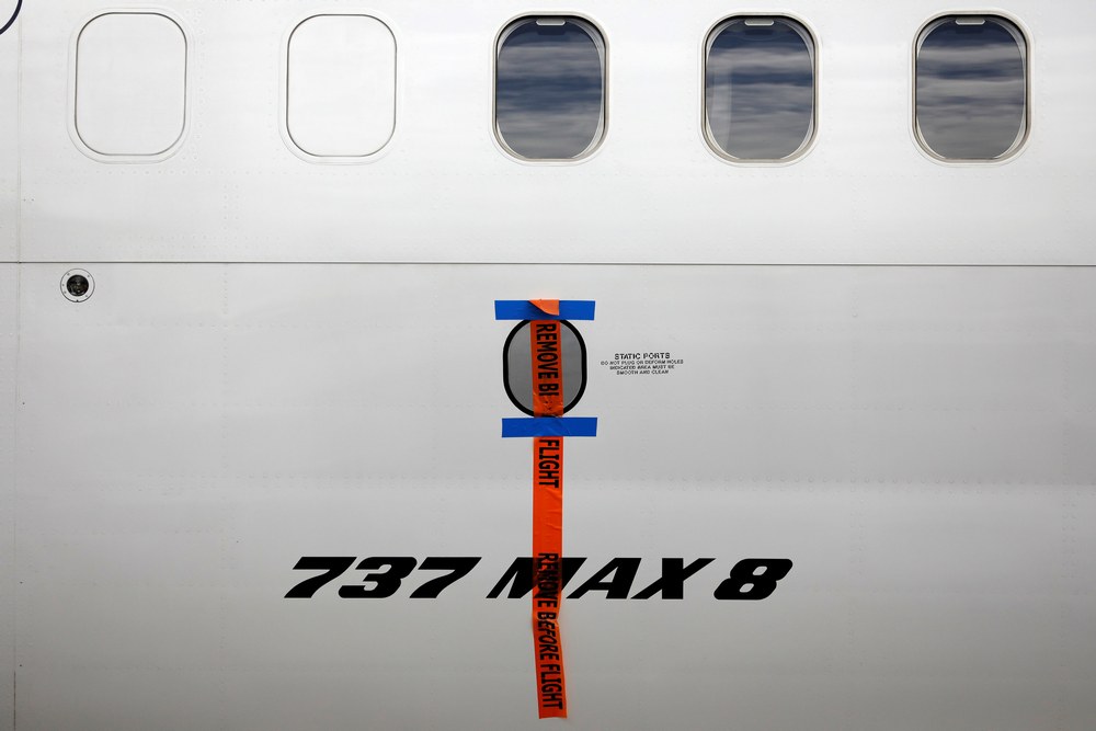 A seal is seen on Garuda Indonesia's Boeing 737 Max 8 airplane parked at the Garuda Maintenance Facility AeroAsia, at Soekarno-Hatta International airport near Jakarta March 13, 2019. u00e2u20acu201d Reuters pic