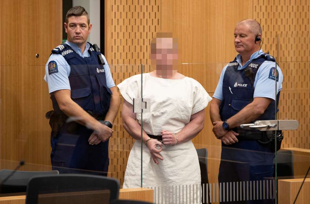Brenton Tarrant, charged with murder, making a sign to the camera during his appearance in the Christchurch District Court in New Zealand March 16, 2019. u00e2u20acu2022 Reuters pic