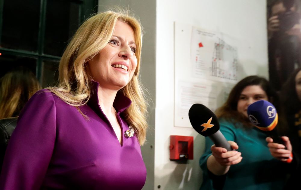 Slovakia's presidential candidate Zuzana Caputova addresses the media as she arrives at the party's headquarters in Bratislava, Slovakia March 30, 2019. u00e2u20acu201d Reuters pic