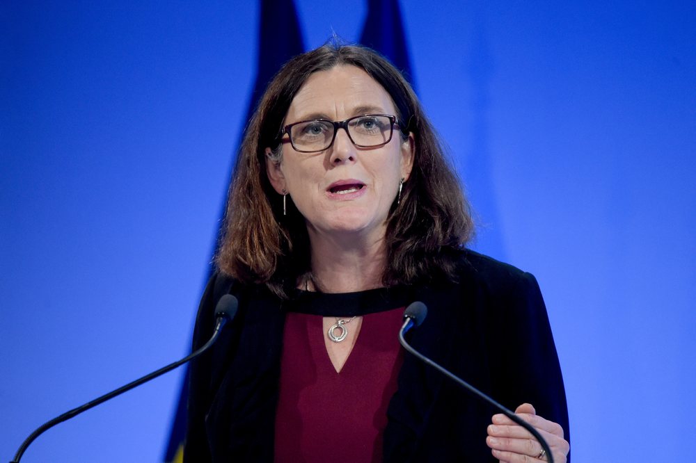 European Commissioner for Trade Cecilia Malmstrom speaks at conference at the French economy ministry in Paris November 16, 2018. u00e2u20acu201d AFP pic