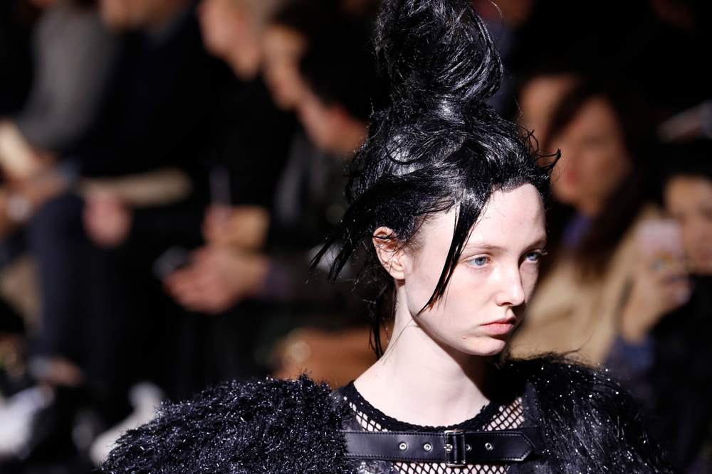 Structured hairstyles at Comme des Garu00c3u00a7ons during the Women's Fall-Winter 2019/2020 Ready-to-Wear collection fashion show in Paris March 2, 2019. u00e2u20acu201d AFP pic