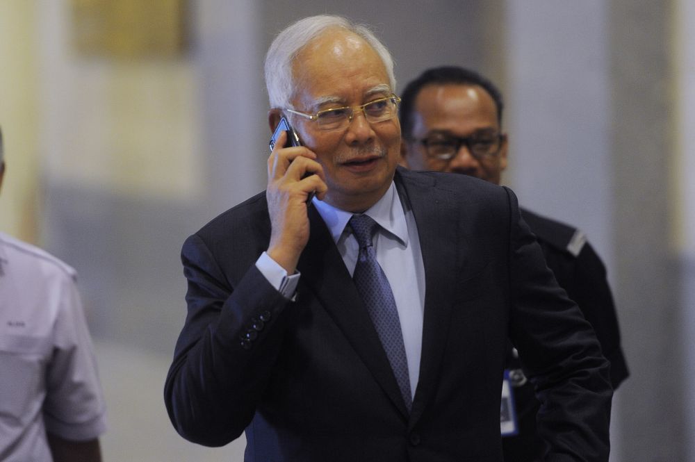 Datuk Seri Najib Razak arrives at the court of appeal in Putrajaya March 15, 2019. u00e2u20acu201d Picture by Shafwan Zaidon